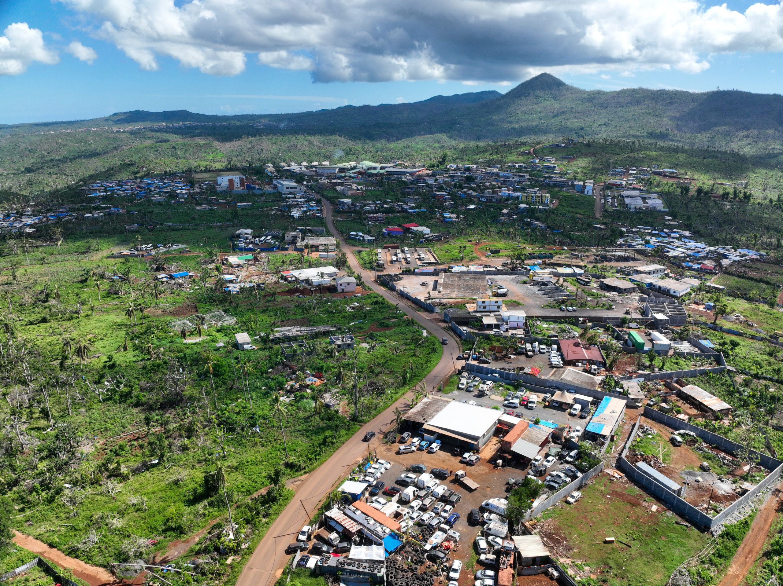 Aerial view of Kahani in Mayotte